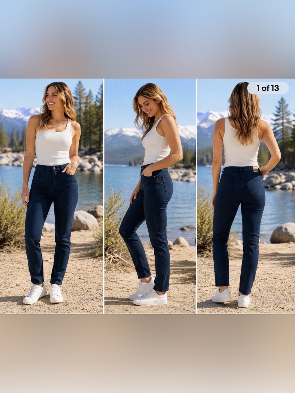 prAna Kayla High Rise Jeans Womens 4 Regular 27X32 Indie Blue Stretch Denim NWT